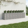 Lit surélevé gabion 4 pcs Argenté 636303636303