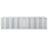 Lit surélevé gabion 4 pcs Argenté 636303636303