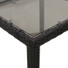 Ensemble à manger de jardin coussins 5pcs Noir Résine tressée 636304636304