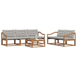 Ensemble de canapés d'extérieur 6 pcs Gris Naturel et Clair 636305636305