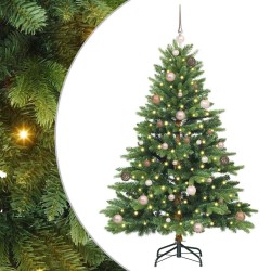 Sapin de Noël artificiel avec 150 LED Vert 150 cm PE et PVC 636306636306