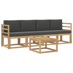 Ensemble de canapés d'extérieur 5 pcs Blanc et anthracite 636309636309