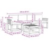 Ensemble de canapés d'extérieur 5 pcs Blanc et anthracite 636312636312