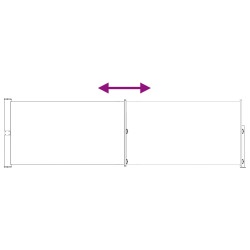 Store latéral rétractable 140 x 300 cm 100% polyester fer acier 636331636331