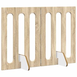 Clôture pliable pour animaux 2 pcs Chêne Sonoma 636337636337
