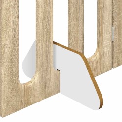 Clôture pliable pour animaux 2 pcs Chêne Sonoma 636337636337