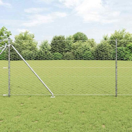 Clôture hexagonale avec poteau 10 x 1,2 m Acier galvanisé 636339636339