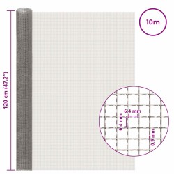Écran en maille 120 x 1000 cm 3 Mesh Acier Inoxydable 201 636342636342