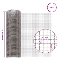 Écran en maille 40 x 1000 cm 3 Mesh Acier Inoxydable 201 636352636352