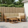 Ensemble de canapés d'extérieur 5 pcs Naturel et Beige 636360636360