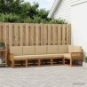 Ensemble de canapés d'extérieur 6 pcs Naturel et Beige 636362636362