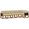 Ensemble de canapés d'extérieur 6 pcs Naturel et Beige 636363636363