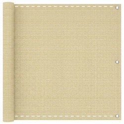 Écran de balcon Beige 75 x 700 cm HDPE et Aluminium 636368636368