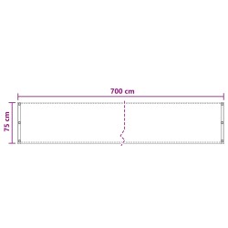 Écran de balcon Beige 75 x 700 cm HDPE et Aluminium 636368636368
