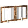 Porte de chien pliable avec supports 2 pcs Chêne fumé 200,5 cm 636371636371
