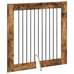 Porte de chien pliable avec supports 2 pcs Chêne fumé 200,5 cm 636371636371