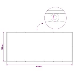 Écran de confidentialité pour balcon 180 x 400 cm 636374636374