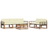 Ensemble de canapés d'extérieur 6 pcs Naturel et Crème 636376636376