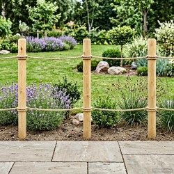 Poteaux de clôture 5 pc Vert 120 cm Bois de pin massif 636380636380
