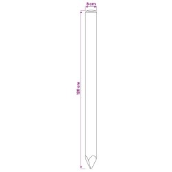 Poteaux de clôture 5 pc Vert 120 cm Bois de pin massif 636380636380