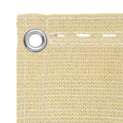 Écran de balcon Beige 75 x 1000 cm HDPE et Aluminium 636382636382