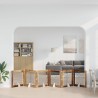 Porte de chien pliable avec supports 6 pcs Bois ancien 482 cm 636385636385