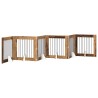 Porte de chien pliable avec supports 6 pcs Bois ancien 482 cm 636385636385