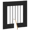 Porte de chien pliable avec supports 6 pcs Chêne noir 362 cm 636386636386