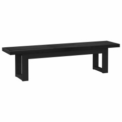 Banc de salle à manger NOAIN 160 x 41 x 45 cm Pin massif Noir 636402636402
