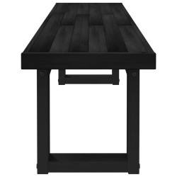 Banc de salle à manger NOAIN 160 x 41 x 45 cm Pin massif Noir 636402636402