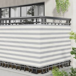 Écran de balcon Gris clair et blanc 120 x 800 cm 636406636406