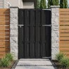 Porte de Jardin 100 x 180 cm WPC et Aluminium Noir 636416636416