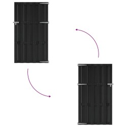Porte de Jardin 100 x 180 cm WPC et Aluminium Noir 636416636416