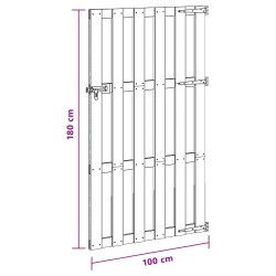 Porte de Jardin 100 x 180 cm WPC et Aluminium Noir 636416636416