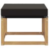 Pouf d'Extérieur Bois d'acacia massif et tissu Textilène Blanc 636419636419
