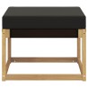 Pouf d'Extérieur Bois d'acacia massif et tissu Textilène Blanc 636419636419