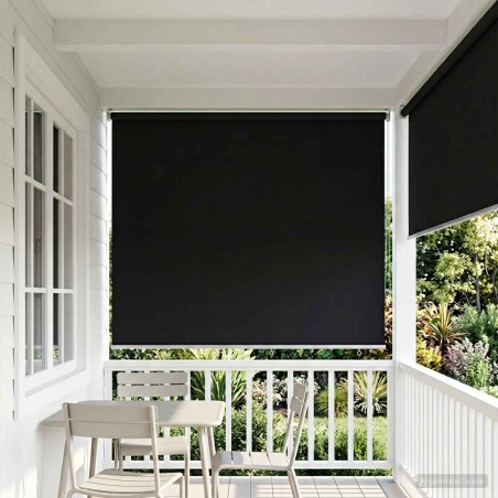 Store roulant extérieur protection UV Noir 165 x 140 cm (L x H) 636423636423
