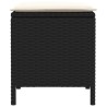 Pouf de Jardin 2 Pièce Noir et Crème 38 x 38 x 45 cm Rotin PE 636425636425