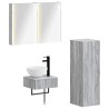 Ensemble d'armoire de salle de bain 4 pcs Sonoma gris 636426636426