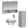 Ensemble d'armoire de salle de bain 4 pcs Sonoma gris 636428636428