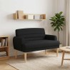 Canapé love seat avec capitonnage en boutons Noir Tissu 636429636429