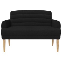 Canapé love seat avec capitonnage en boutons Noir Tissu 636429636429