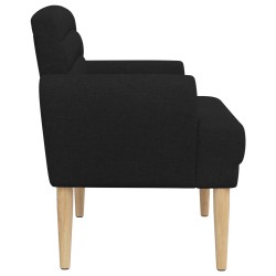 Canapé love seat avec capitonnage en boutons Noir Tissu 636429636429