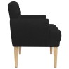 Canapé love seat avec capitonnage en boutons Noir Tissu 636429636429