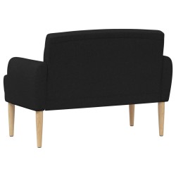 Canapé love seat avec capitonnage en boutons Noir Tissu 636429636429