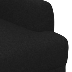 Canapé love seat avec capitonnage en boutons Noir Tissu 636429636429