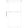 Store latéral de balcon 117 x 250 cm 100% polyester fer acier 636430636430