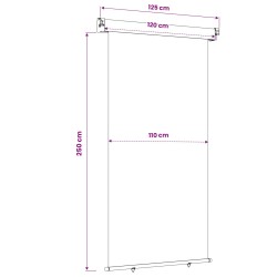 Store latéral de balcon 117 x 250 cm 100% polyester fer acier 636430636430