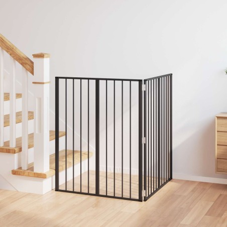 Porte pour chien 2 pcs Noir 80 x 100 cm Acier galvanisé 636431636431