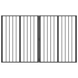 Porte pour chien 2 pcs Noir 80 x 100 cm Acier galvanisé 636431636431